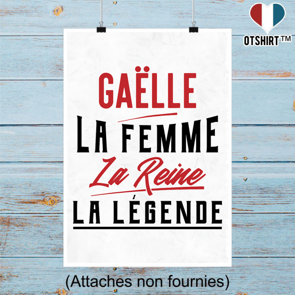 Affiche gaelle la femme la reine la legende