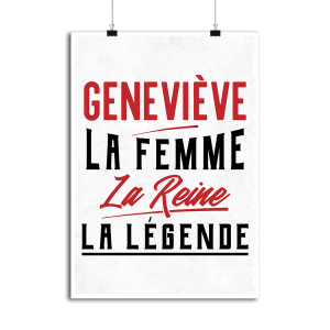 Affiche genevieve la femme la reine la legende Affiche genevieve la femme la reine la legende