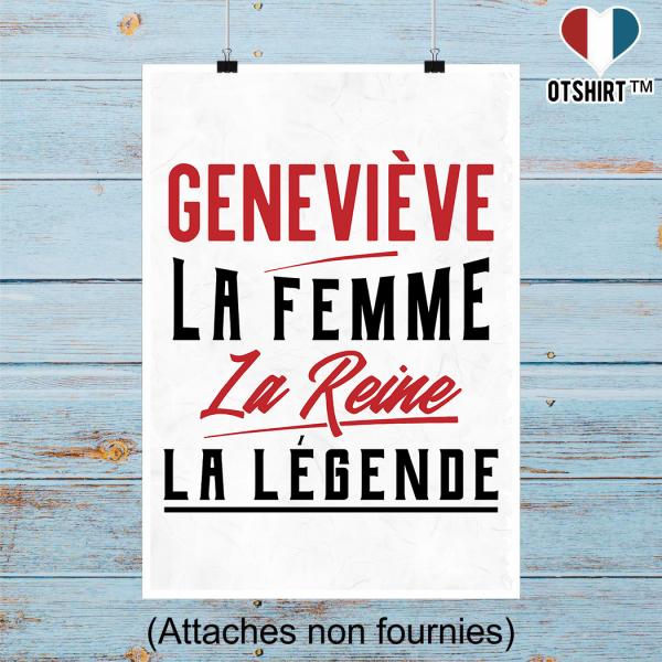 Affiche genevieve la femme la reine la legende