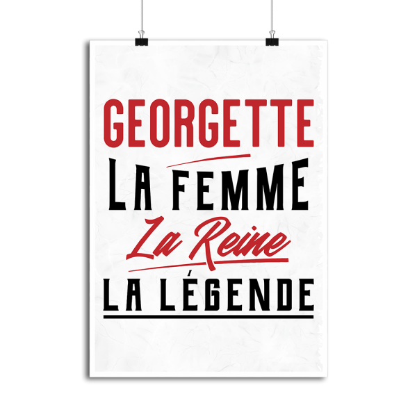 Affiche georgette la femme la reine la legende