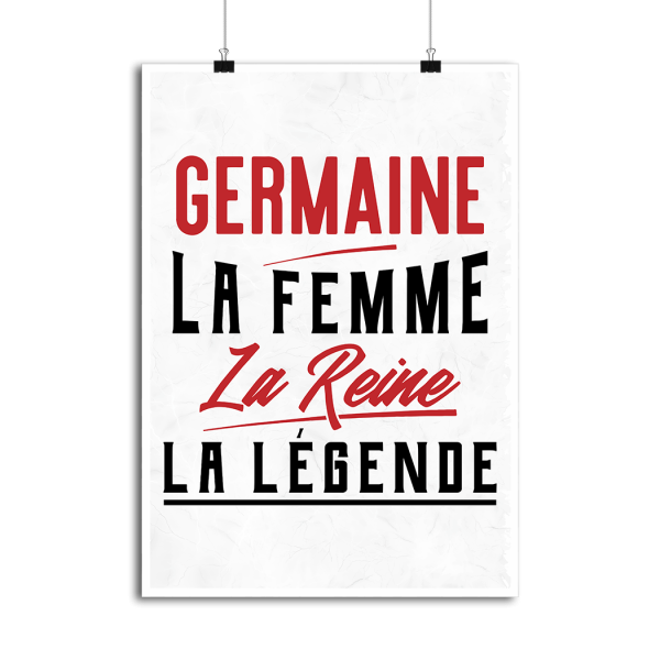 Affiche germaine la femme la reine la legende