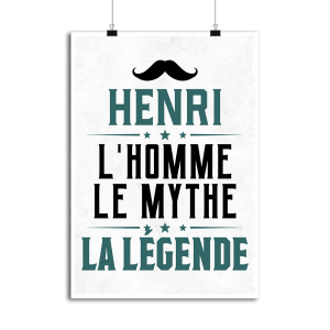 Affiche henri l_homme le mythe la legende Affiche henri l_homme le mythe la legende