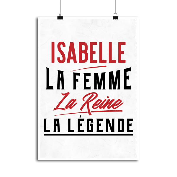 Affiche isabelle la femme la reine la legende