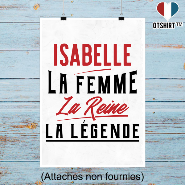 Affiche isabelle la femme la reine la legende