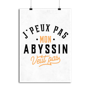 Affiche j peux pas abyssin Affiche j peux pas abyssin