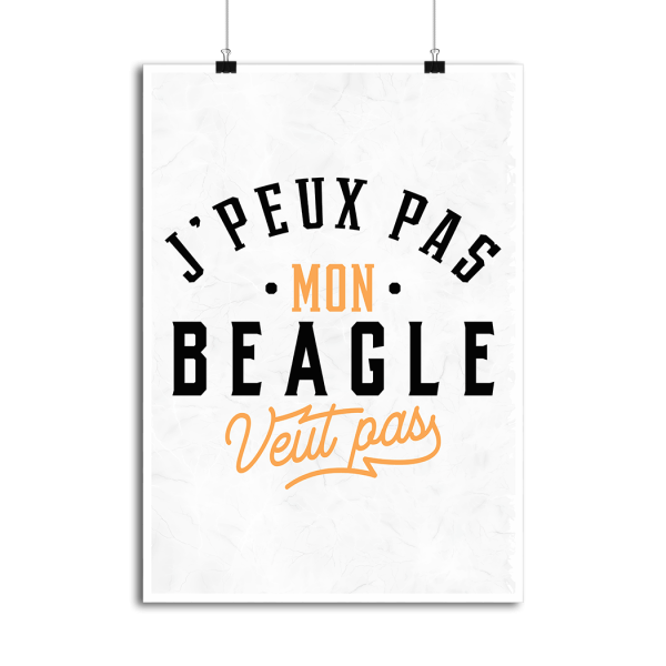 Affiche j peux pas beagle