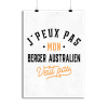 Affiche j peux pas berger australien