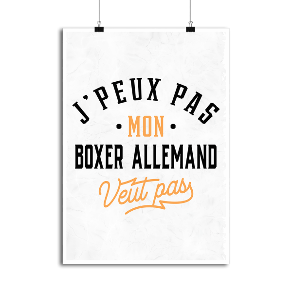 Affiche j peux pas boxer allemand