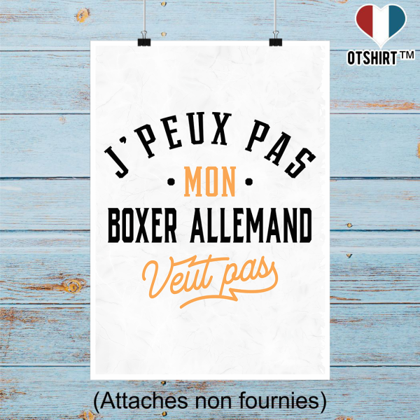 Affiche j peux pas boxer allemand