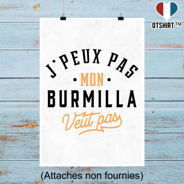 Affiche j peux pas burmilla