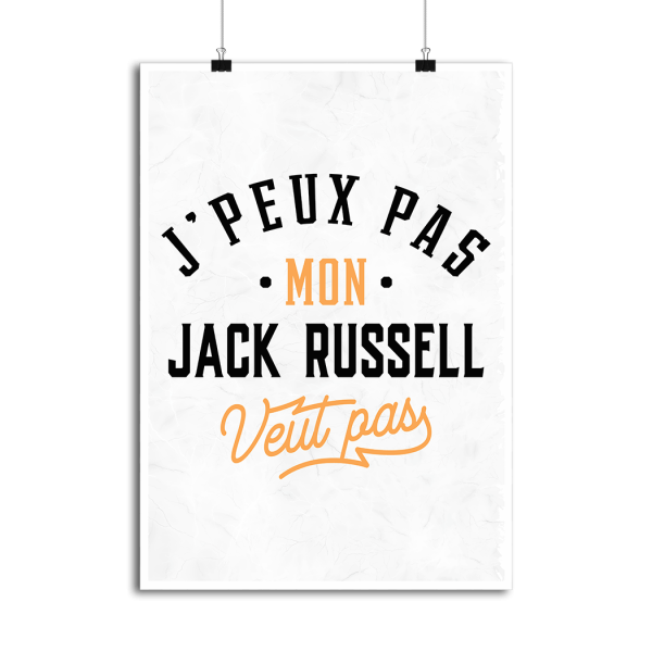 Affiche j peux pas jack russel