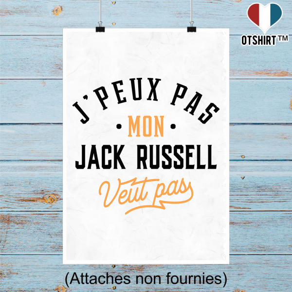 Affiche j peux pas jack russel