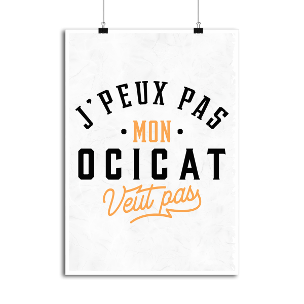 Affiche j peux pas ocicat