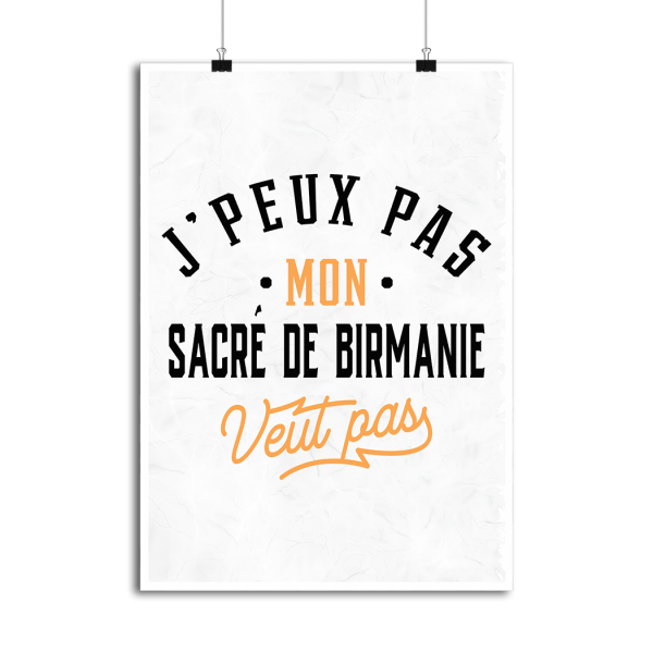 Affiche j peux pas sacre de birmanie