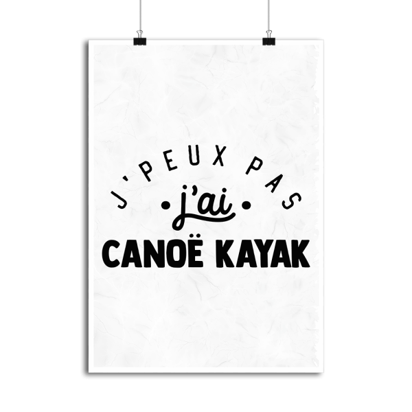 Affiche j_peux pas j_ai canoe kayak