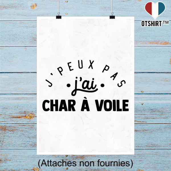 Affiche j_peux pas j_ai char a voile