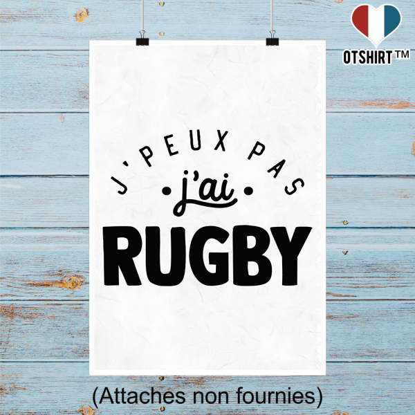 Affiche j_peux pas j_ai rugby