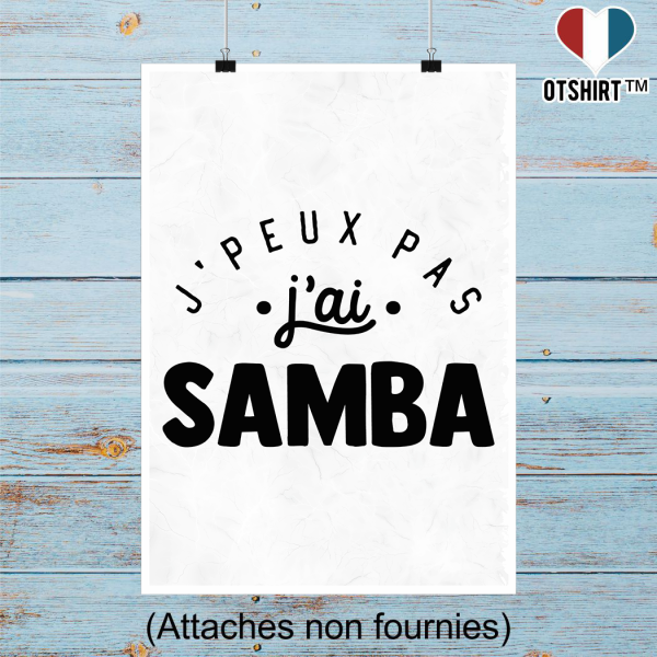 Affiche j_peux pas j_ai samba