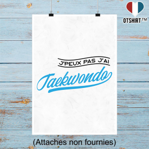 Affiche j_peux pas j_ai taekwondo