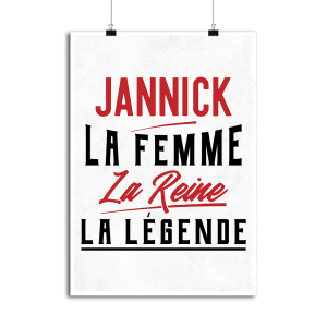 Affiche jannick la femme la reine la legende Affiche jannick la femme la reine la legende