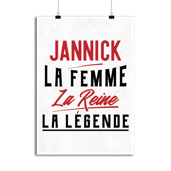 Affiche jannick la femme la reine la legende