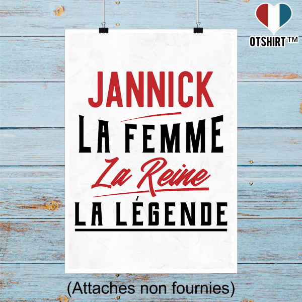 Affiche jannick la femme la reine la legende