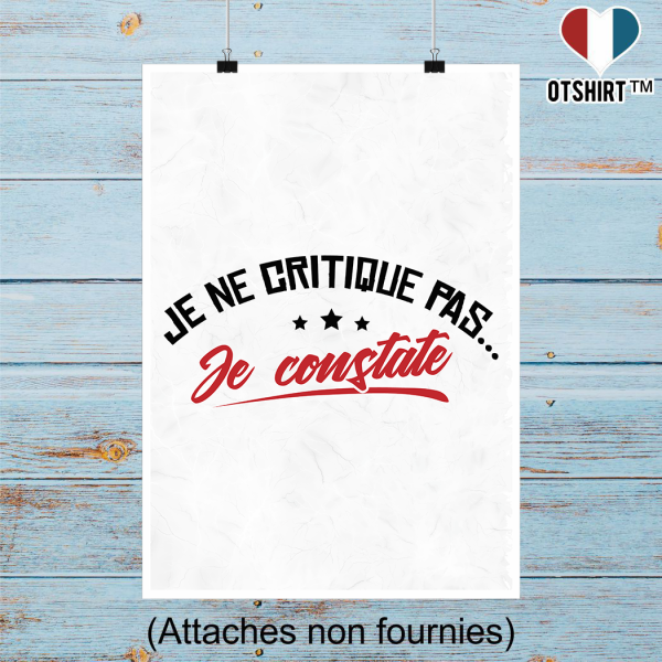 Affiche je ne critique pas