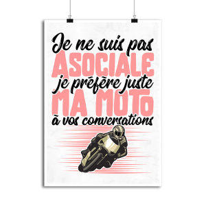 Affiche je ne suis pas asociale Affiche je ne suis pas asociale