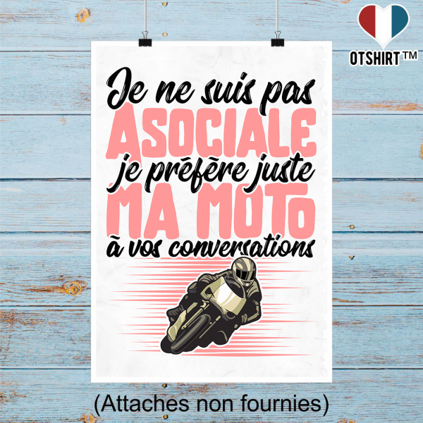 Affiche je ne suis pas asociale