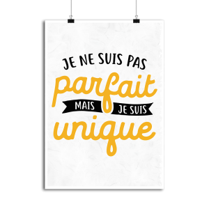 Affiche je ne suis pas parfait Affiche je ne suis pas parfait
