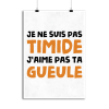 Affiche je ne suis pas timide