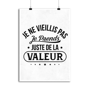 Affiche je ne vieillis pas Affiche je ne vieillis pas