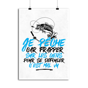 Affiche je peche pour me defouler Affiche je peche pour me defouler