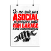 Affiche je prefere mon garage