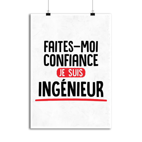 Affiche je suis ingenieur