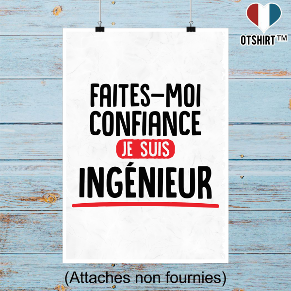 Affiche je suis ingenieur