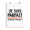 Affiche je suis parfait