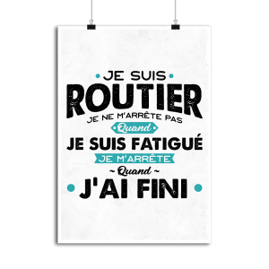Affiche je suis routier