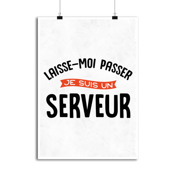 Affiche je suis serveur