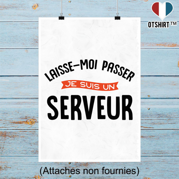 Affiche je suis serveur