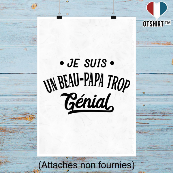 Affiche je suis un beau-papa trop genial