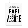 Affiche je suis un papi qui assure