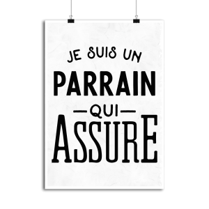 Affiche je suis un parrain qui assure