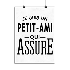 Affiche je suis un petit-ami qui assure Affiche je suis un petit-ami qui assure