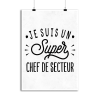 Affiche je suis un super chef de secteur
