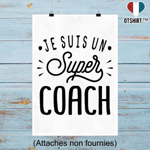 Affiche je suis un super coach