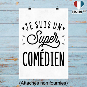 Affiche je suis un super comedien