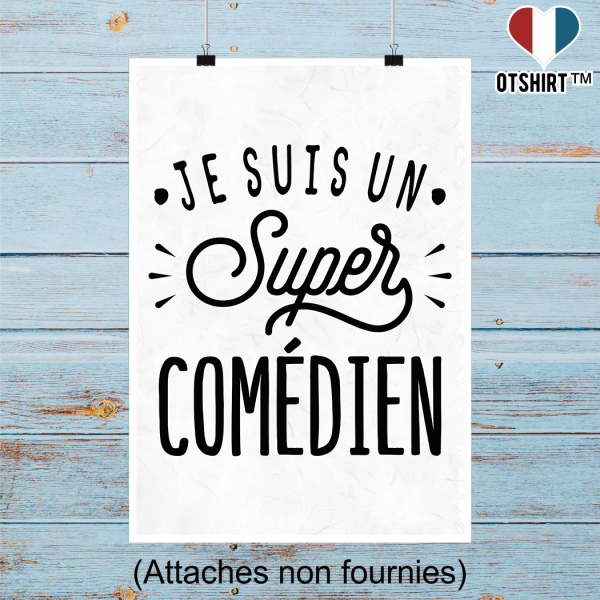 Affiche je suis un super comedien