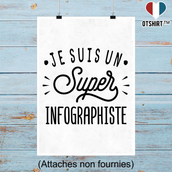 Affiche je suis un super infographiste