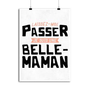 Affiche je suis une belle-maman Affiche je suis une belle-maman